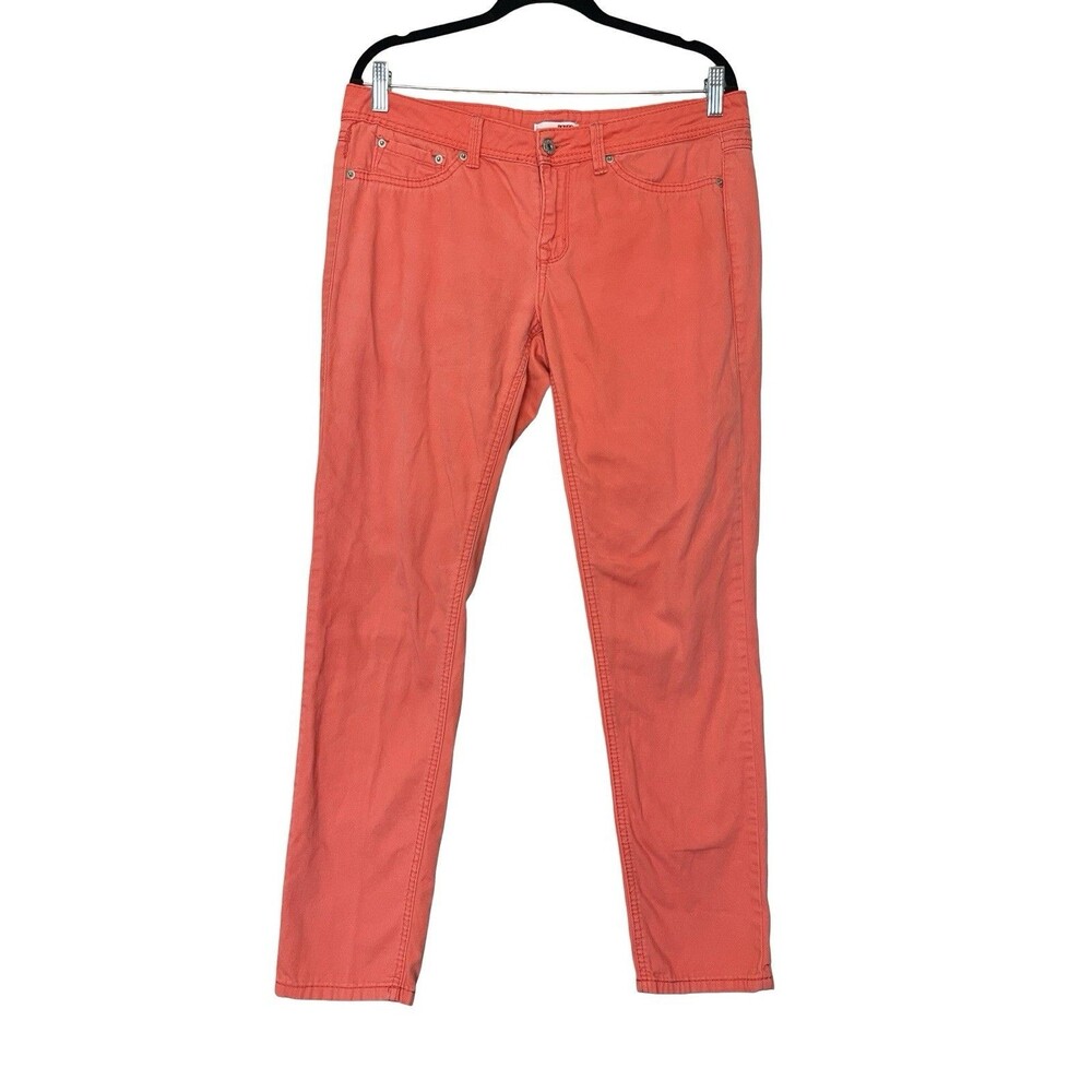 Bongo Juniors Size 9 Coral Pink Mid Rise Straight Leg Jeans Y2K Denim Pants